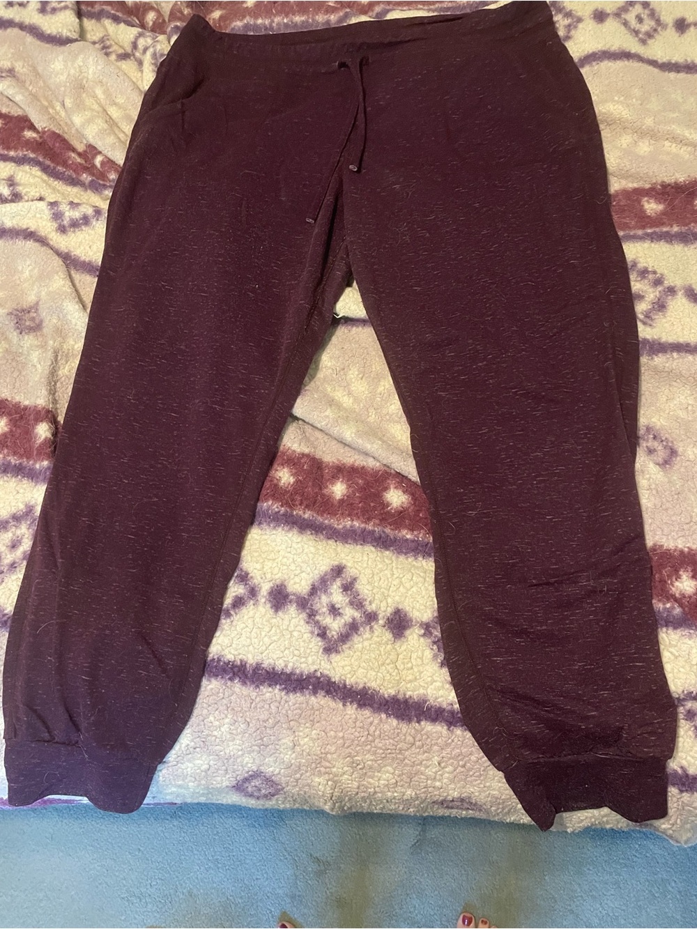 Women’s Purple Jogger Sweatpants - Drawstring Waist